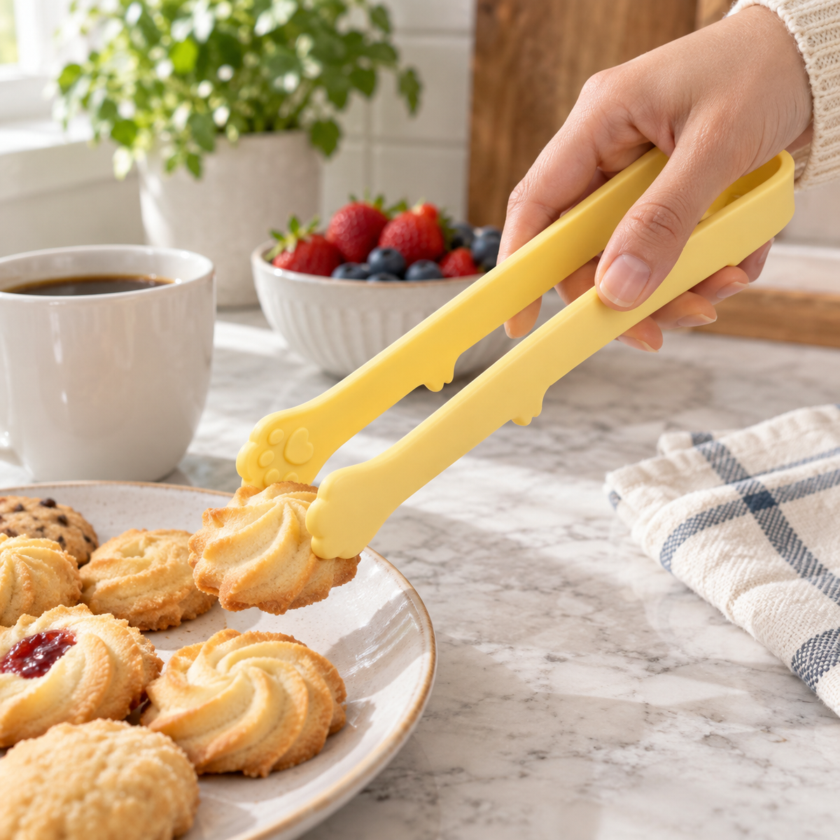 Silicone Cat Paw Kitchen Tongs