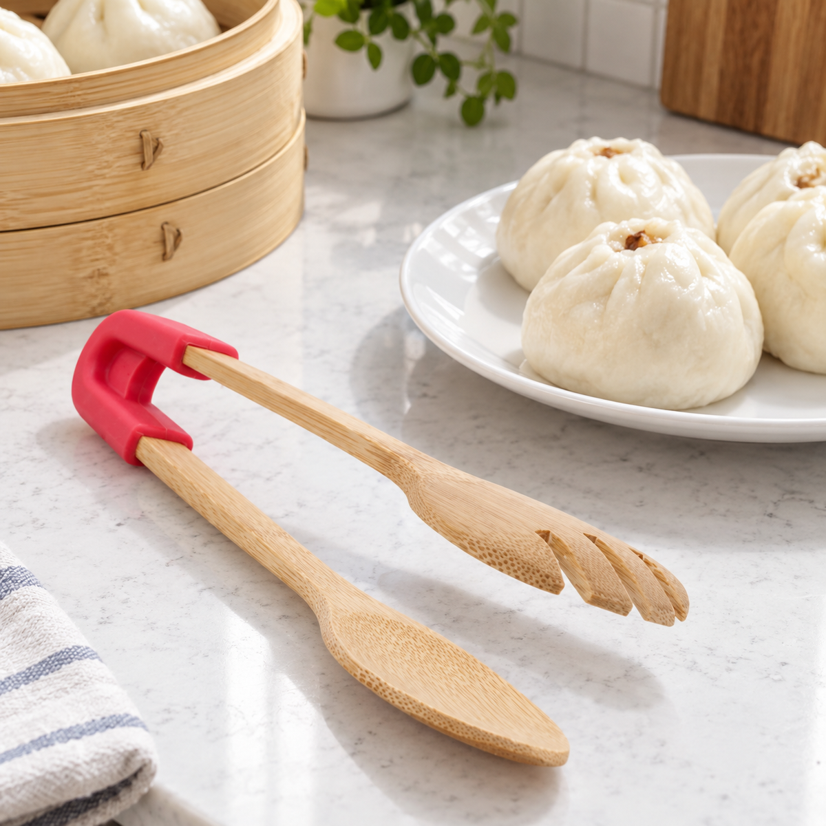 Multifunctional Silicone Cooking Tongs Non-Slip Barbecue Food Clip