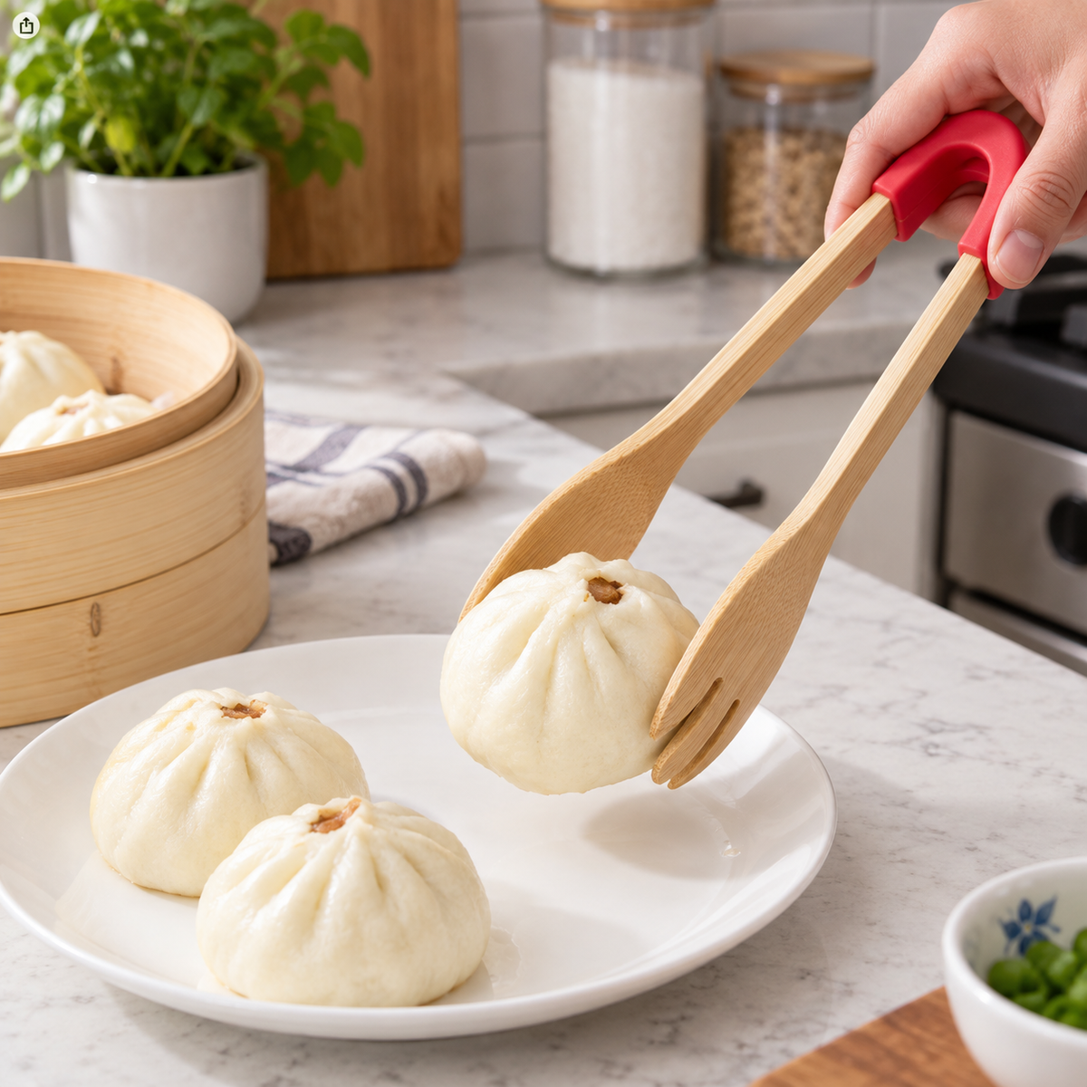 Multifunctional Silicone Cooking Tongs Non-Slip Barbecue Food Clip