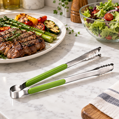4Pcs Stainless Steel Kitchen Tongs For Cooking